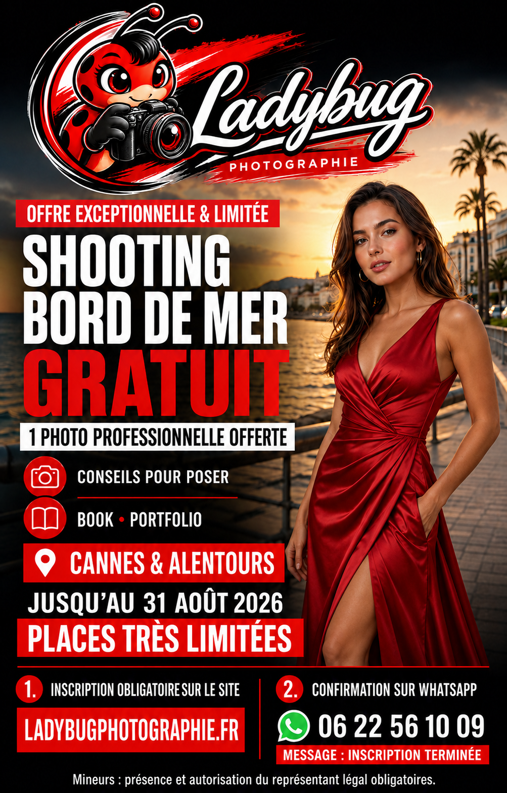 Ladybug Magazine — shooting gratuit en bord de mer à Cannes